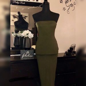 Bodycon Olive Green Dress